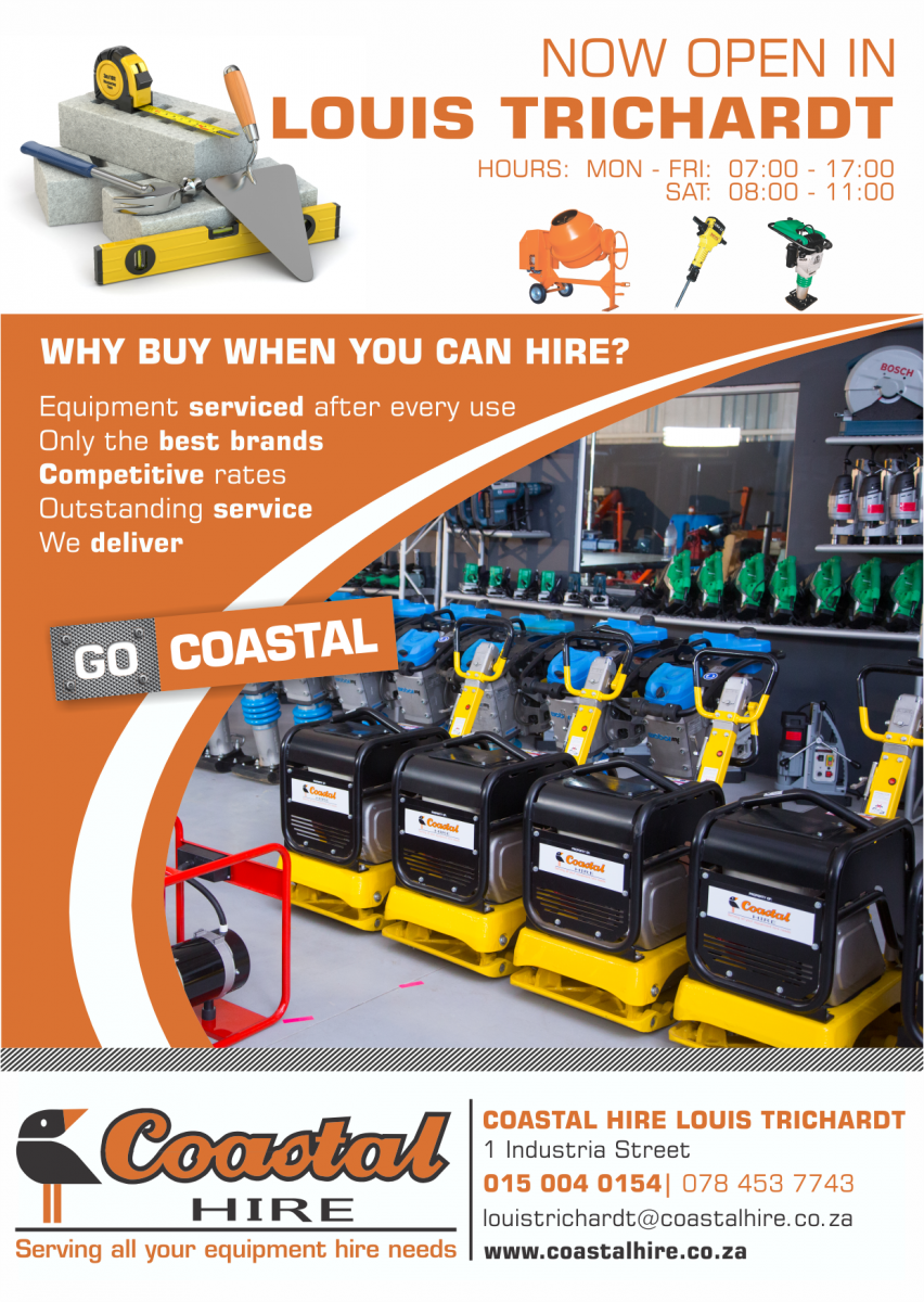 Coastal Hire Louis Trichardt Now Open