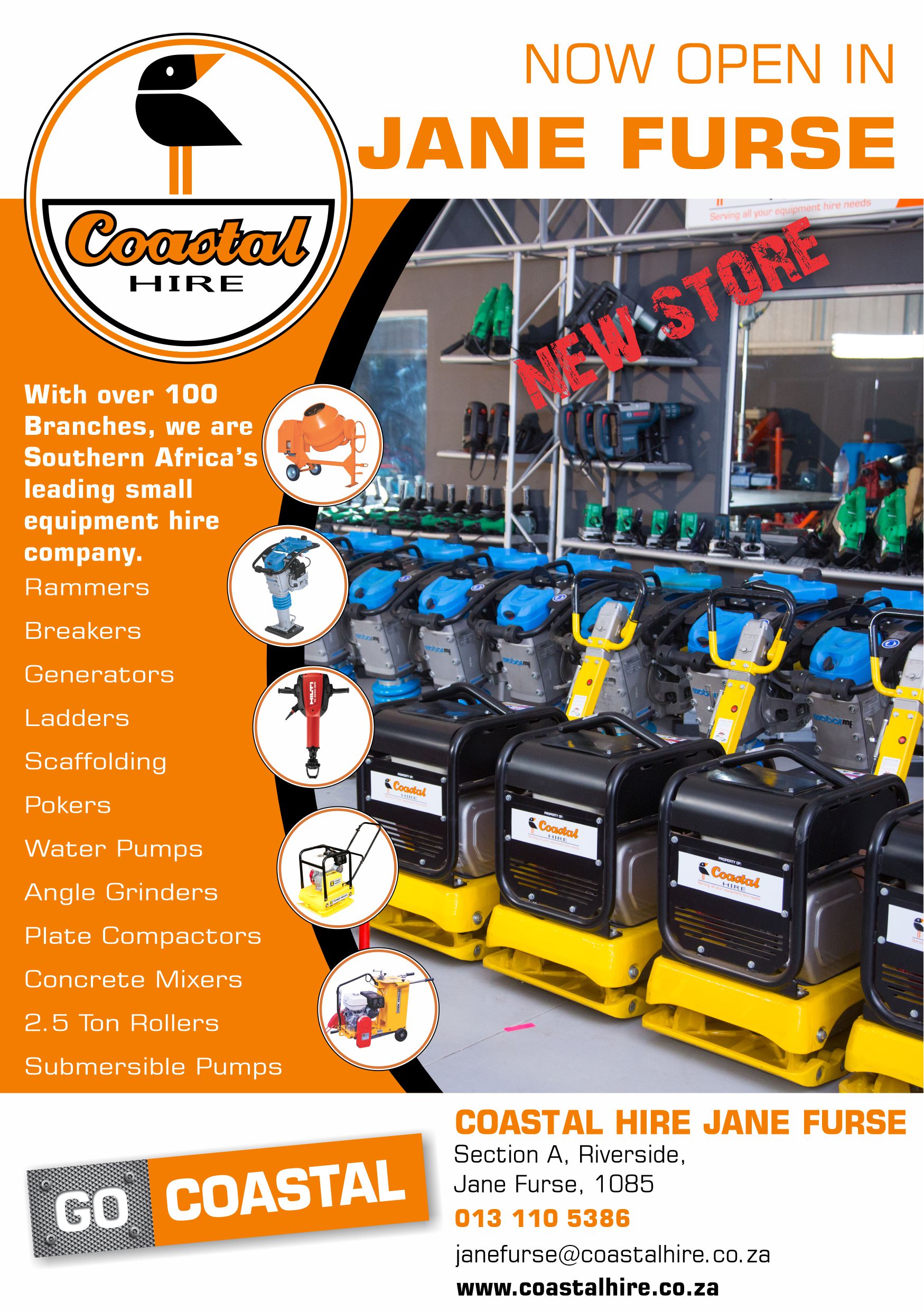 Coastal Hire Jane Furse Now Open