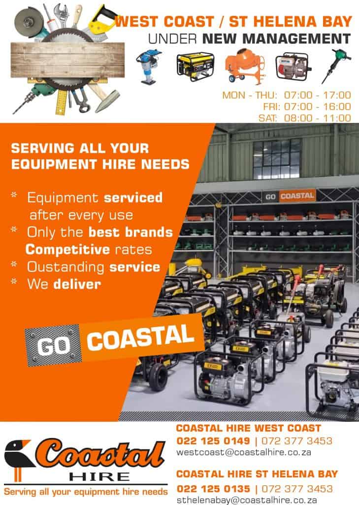 New Management - Coastal Hire West Coast / St Helena Bay